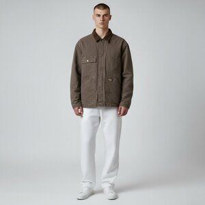 Big Smith Brown Duck Canvas Work Jacket Men's Size XL